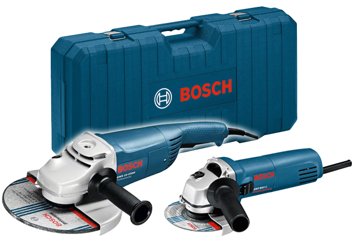 Bosch GWS 22-230 JH + GWS 850 C Szlifierki Kątowe W Walizce 0615990DG0 ...