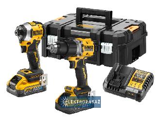 Akumulatorowy zestaw combo DeWalt DCK2052H2T-QW 18V XR 2x5,0Ah Powerstack zakrętarka 1/4 cala DCF850 + 3-biegowa wiertarko-wkrętarka udarowa DCD999 1